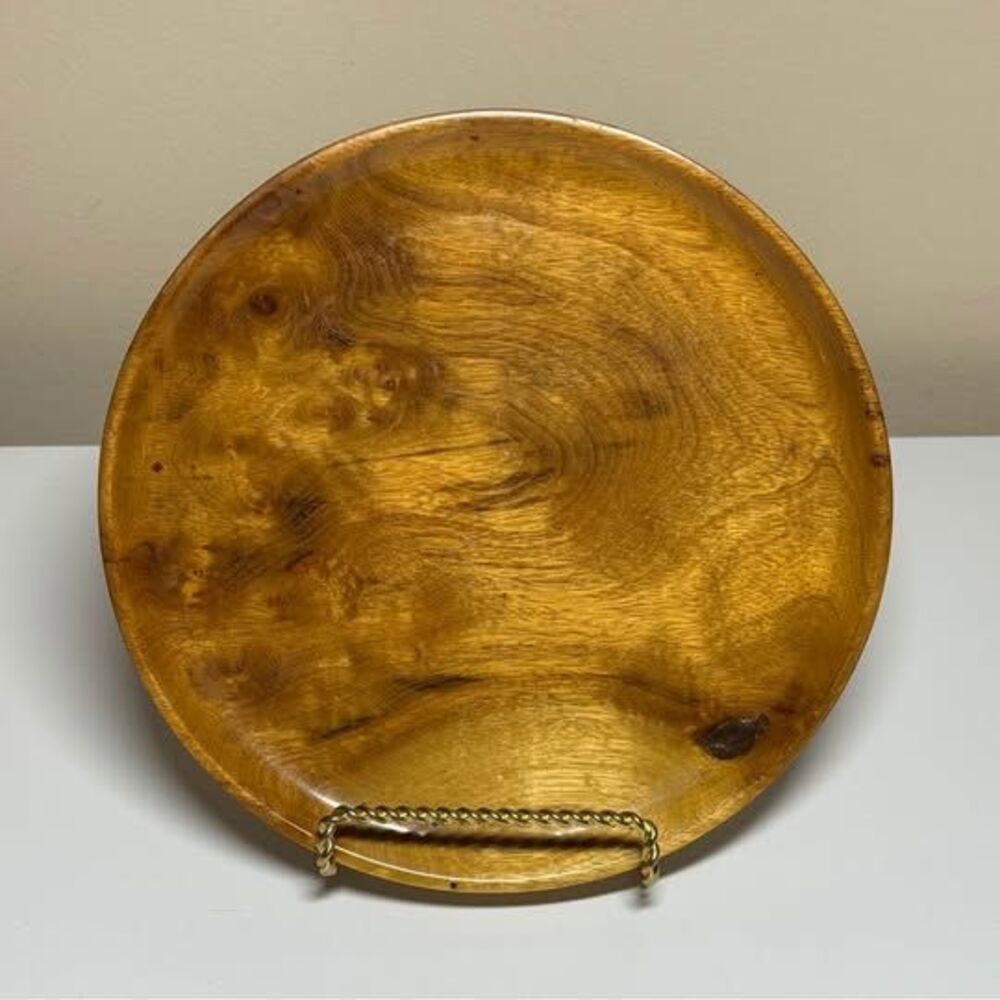 Mid-Century George's Hobby Shop Dallas Oregon Myrtlewood 7.5" Wood Dish Tray
